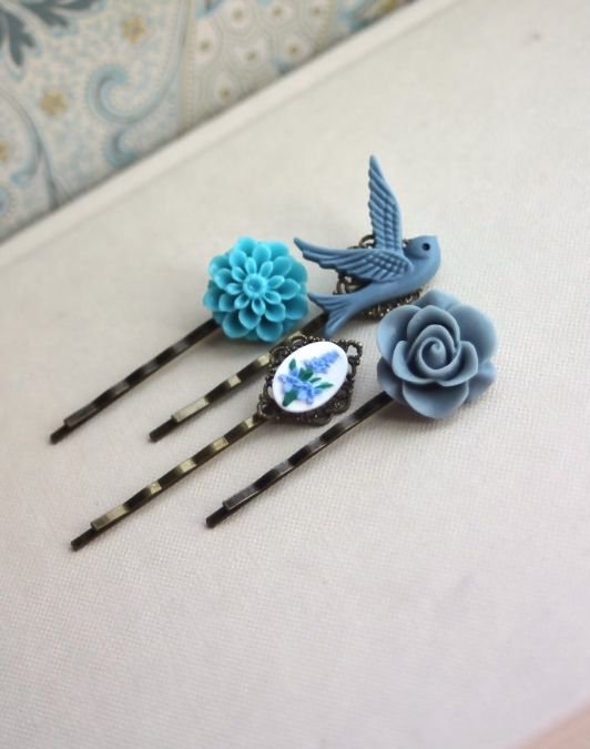 Something Blue Hairpins